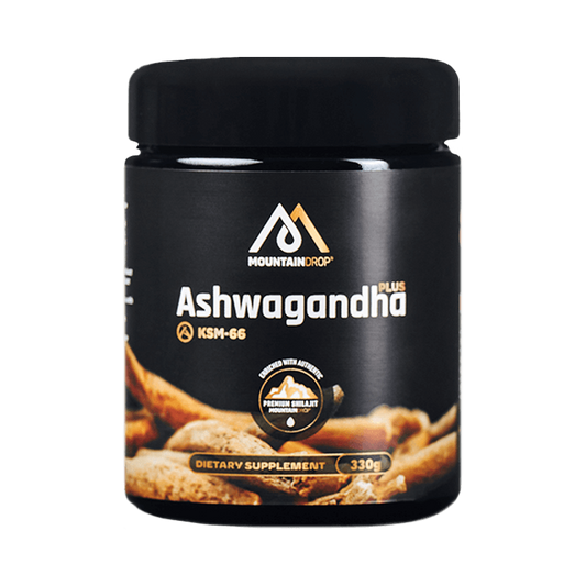 MOUNTAINDROP | Ashwagandha Plus KSM-66 + Shilajit | 330 Gramm